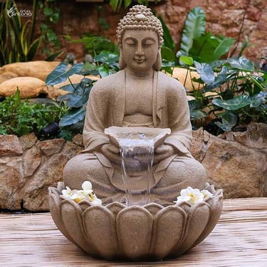 Decorative outdoor water fountain for sale in Bangalore – perfect for gardens, balconies, and villas.