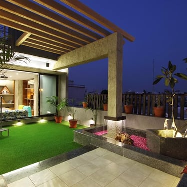 Unique terrace garden with creative theme design ideas for urban homes in Bangalore.