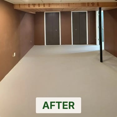 After photo of basement following a property cleanout in Rochester Hills, MI