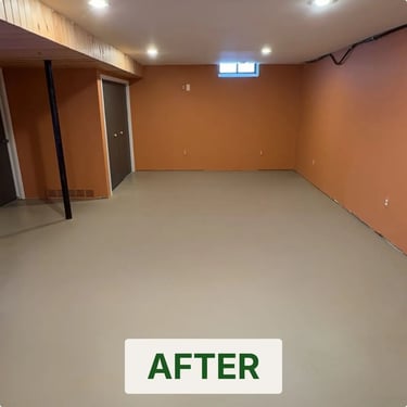 After photo of basement following a property cleanout in Rochester Hills, MI