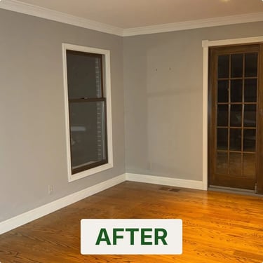 After photo of dining room following a property cleanout in Warren, MI