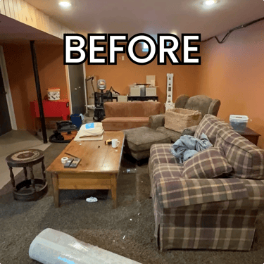 Before home cleanout in Metro Detroit.