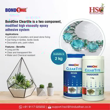 Bondone Cleartite high viscosity epoxy resin and hardener.