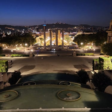 Night View of Barcelona from Museu Nacional D'Art De Catalunya (MNAC)