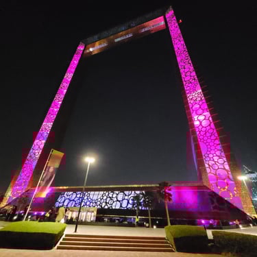 Dubai Frame at Night