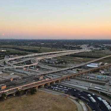 Sun Setting View of Dallas from Reunion Tower