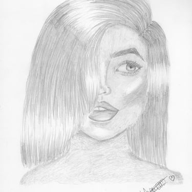 Half Covered Face Portrait