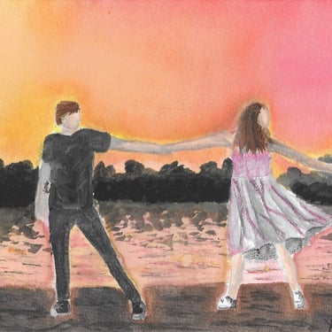 Sunset Dancing - Water Colour