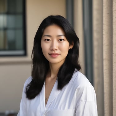 woman wearing black crew-neck shirt