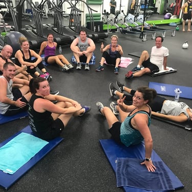 happy member with group training at 6X Training in Maroubra