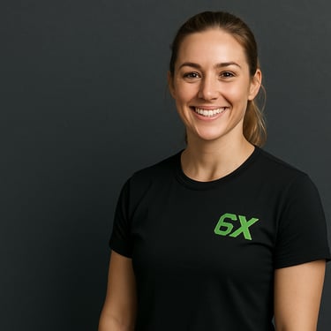 a woman in a black shirt and a green shirt
