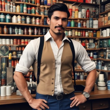 A technician working on an automated gate system outdoors.