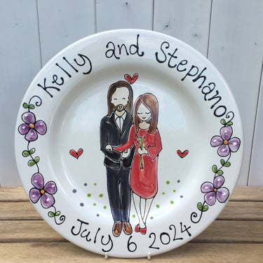Wedding gift plate