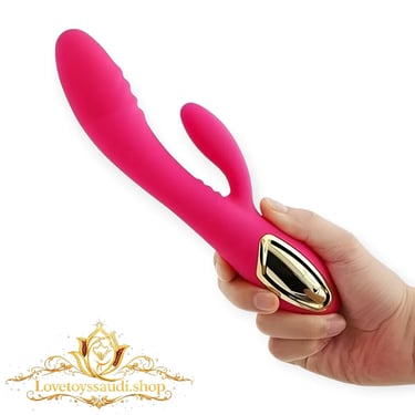 هزاز أرنب وردي فاخر بقاعدة ذهبية - أحدث منتجات زوجية مع خدمة توصيل لجميع مناطق السعودية