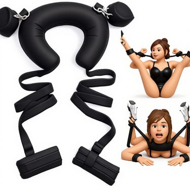 مخدة الأوضاع الزوجية سوداء مبطنة بتصميم مريح لدعم الجسم وتسهيل الوضعيات المختلفة بجودة عالية للأزواج