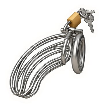 قفل العفة الرجالي المعدني مع قفل أمان وحلقة ثابتة تصميم قوي قابل للتعديل ألعاب زوجية 