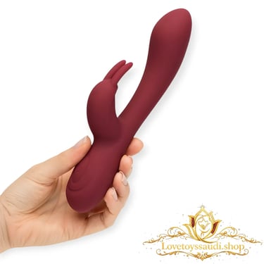 هزاز أرنب أحمر مزدوج التحفيز من السيليكون - متجر أدوات زوجية في السعودية يوفر التوصيل آمن وبسرية تامة