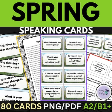 communicative activities for english lessons spring speaking cards