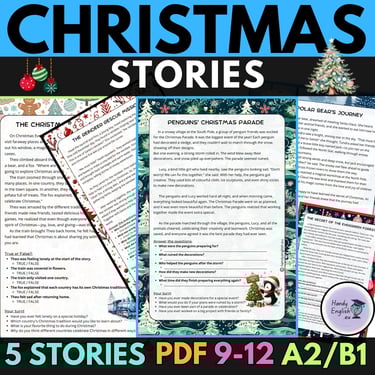 Christmas End-of-the-year ELL ESL Reading comprehension Christmas Stories