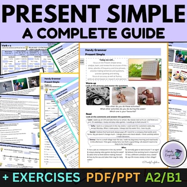 Back To School Grammar PRESENT SIMPLE: exercises, writing, speaking ESL ELA