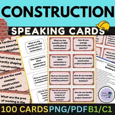 communicative activities for english lessons construction speaking cards