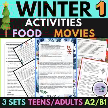 Winter Reading comprehension, vocabulary and speaking teens/adults ELA ESL