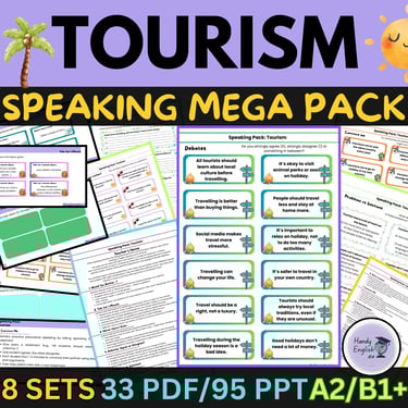Back-to-School, Summer, Travelling Speaking Cards ELL ESL EFL ELA