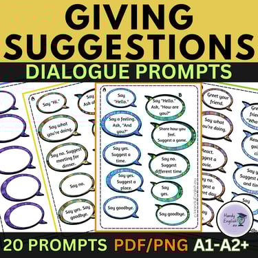 Beginner Dialogue Prompts Newcomers A1-A2+ Making Suggestions and Plans