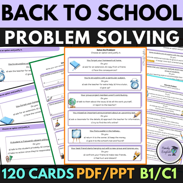 communicative activities for english lessons back to school