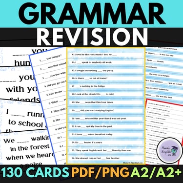 pre-intermediate grammar revision for end of the year and back to school activities