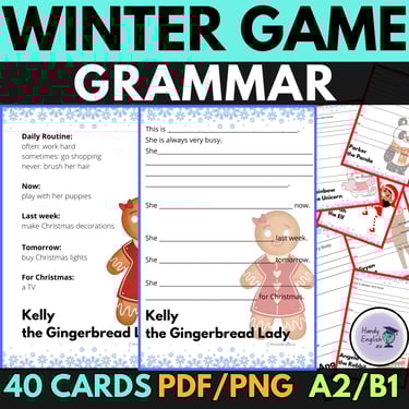 A2 Grammar: Winter and Christmas speaking and writing activity