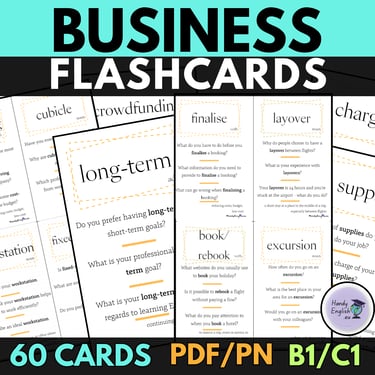 BUSINESS ENGLISH: Flashcards/Speaking Cards B2 Vocabulary