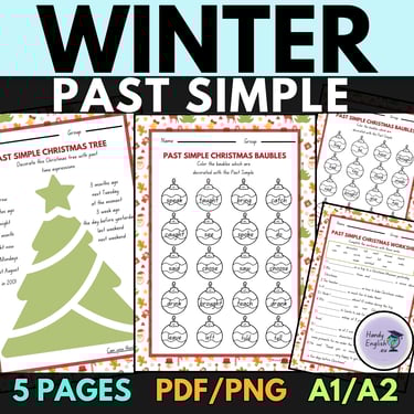 Handy_English_christmas past simple_activities_baubles_christmas_tree_christmas_story