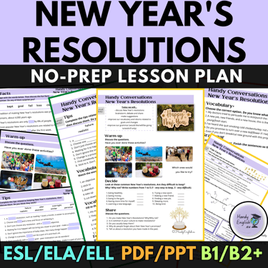 New Year's Resolutions English Lesson Plan