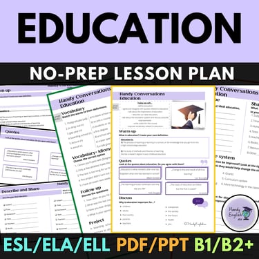 no-prep lesson plan for english lessons education and back to school