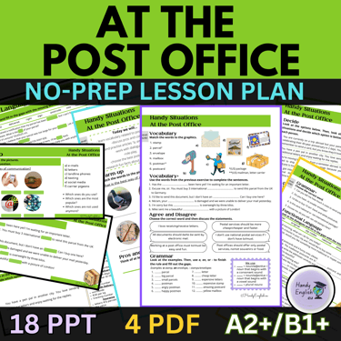 at the post office esl english lesson plan