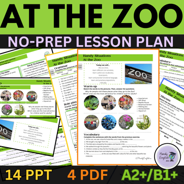 communicative activities for english lessons at the zoo