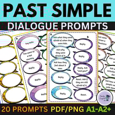 Dialogue Prompts Past Simple speaking activity