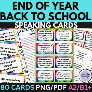Speaking Cards: End of Year & Back to School