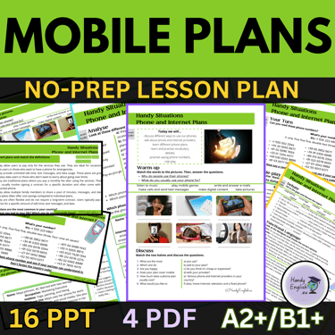 mobile plans teaching and living abroad english no-prep lesson plan