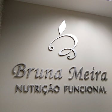 Logotipo 3d para parede de recepção