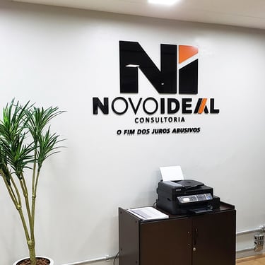 Logo em acrílico para parede de recepção