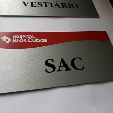 PLacas de sinalização interna para portas