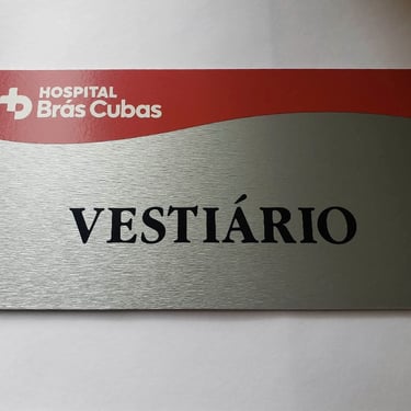 Placa em pvc para sinalização interna