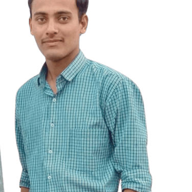 a man in a blue shirt and tie dye dyed blue