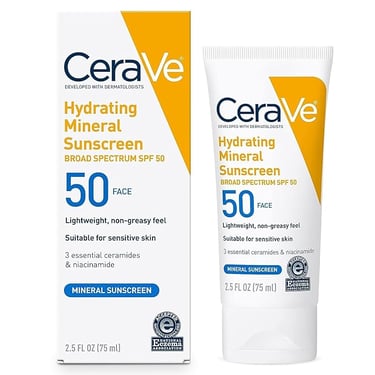 CeraVe Hydrating Mineral Sunscreen SPF 50