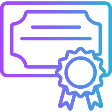 Vector of a certificate for an online learning resource