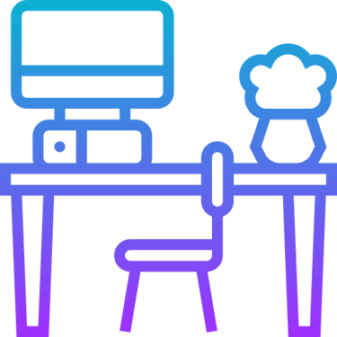 desk setup vector for recommended tools