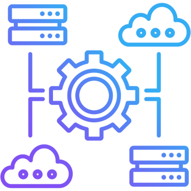 Vector icon of neural network nodes and code brackets representing ML engineering