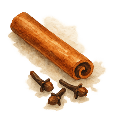 Zimtrolle und Nelken für einen Glühmost